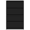 vidaXL サイドボード ブラック 60x35x98.5cm エンジニアリングウッド