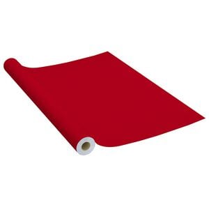vidaXL 家具フィルム 裏面接着剤付き 2点 レッド 500x90cm PVC製