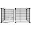 vidaXL 8パネルペットケージ ドア付き ブラック 35x35 cm スチール