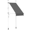 vidaXL 手動引き込み式オーニング 100cm アントラシート