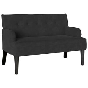 vidaXL チェスターフィールドベンチ ブラック 112 x 65.5 x 75 cm ベルベット