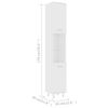 vidaXL バスルームキャビネット ホワイト 30x30x179cm エンジニアリングウッド