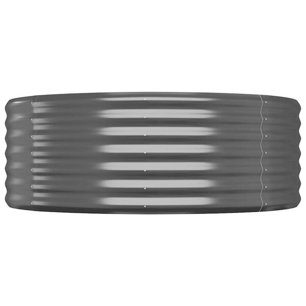 vidaXL ガーデンプランター 亜鉛メッキスチール 507x100x36 cm アントラシート