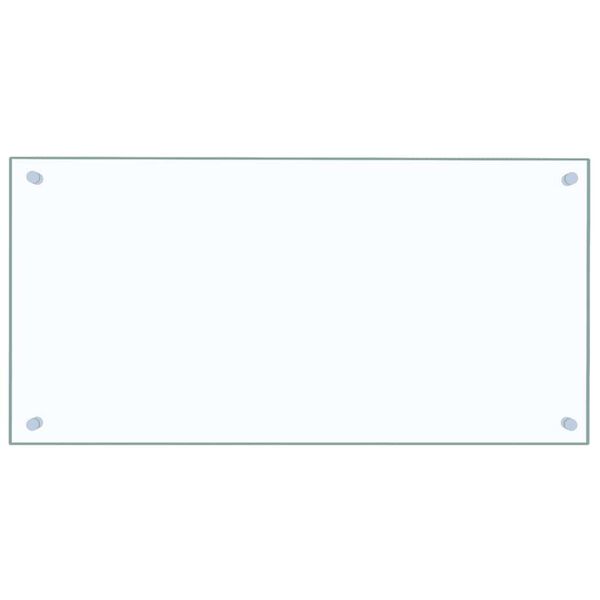 vidaXL キッチン用 汚れ防止板 2点 透明 80x40cm 強化ガラス製