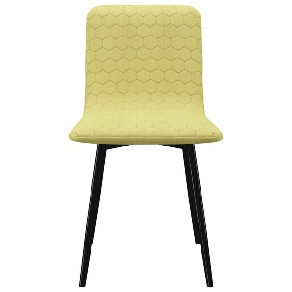 vidaXL ダイニングチェア 2点 グリーン 布張り