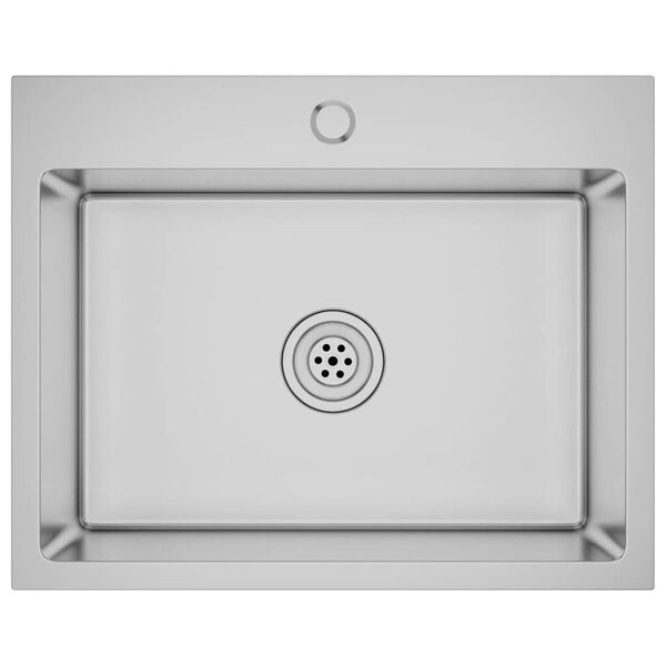 vidaXL 手作り キッチンシンク ステンレススチール製