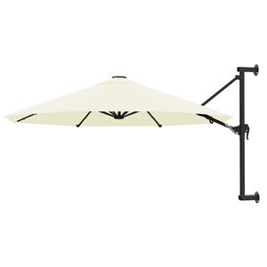 vidaXL 　壁面取付け型パラソル 金属ポール付き 300 cm サンド