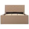 vidaXL 油圧式収納ベッドフレーム カプチーノ 合成皮革製 90x200cm
