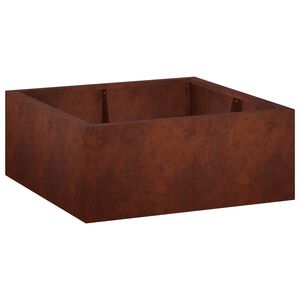 vidaXL 保持壁 4 個 100 x 100 x 40 cm 耐候性スチール 錆