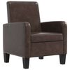 vidaXL アームチェア ブラウン 合成皮革製