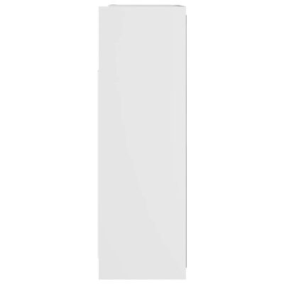 vidaXL バスルーム ミラーキャビネット ホワイト 62.5x20.5x64cm パーティクルボード