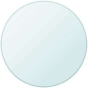 vidaXL テーブルトップ 強化ガラス 円型 80 cm