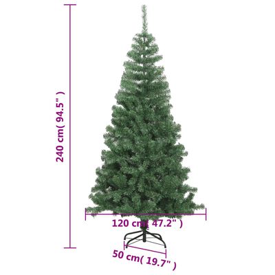 vidaXL フェイククリスマスツリー L 240cm グリーン