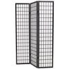vidaXL 折りたたみ間仕切り 3枚 和風 120x170cm ブラック