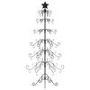 vidaXL 金属製クリスマスツリー デコレーション用 ブラック 215cm