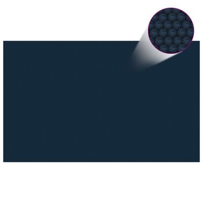 vidaXL フローティング ソーラープールフィルム PE製 260x160 cm ブラック＆ブルー