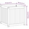 vidaXL ガーデンプランター 45x45x44cm 無垢材（アカシア材）とスチール製