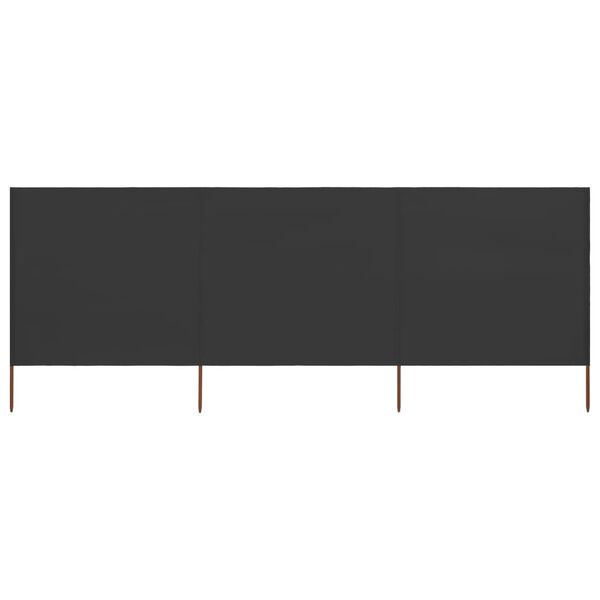 vidaXL 防風スクリーン パネル3枚 布製 400x120cm アントラシート