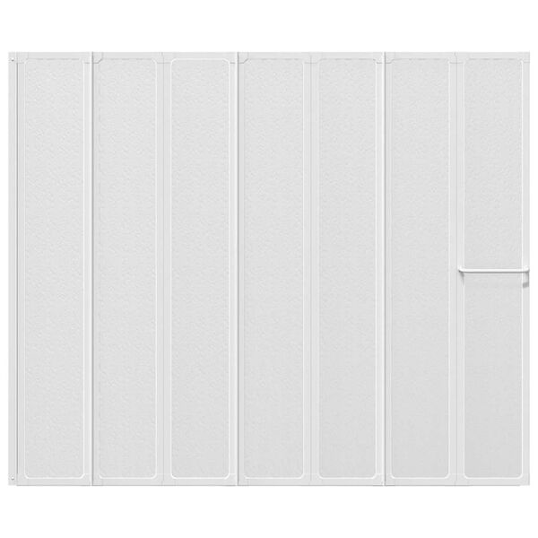 vidaXL シャワーバススクリーンウォール 140x168cm 7パネル 折りたたみ式 タオル掛け付き