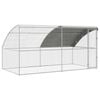 vidaXL 鶏小屋 2 pcs シルバー 400 x 200 x 200 cm スチールとPE