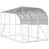 vidaXL 壁に対する鶏小屋 シルバー 600 x 150 x 215 cm 亜鉛メッキ鋼板