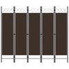 vidaXL 間仕切り パネル5枚 ブラウン 200x180cm