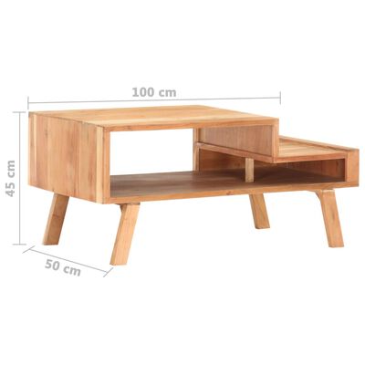 vidaXL コーヒーテーブル 100x50x45cm アカシア無垢材