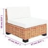 vidaXL ソファセット 14点 天然ラタン製