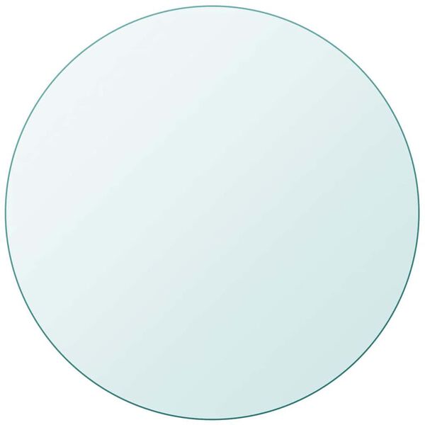 vidaXL テーブルトップ 強化ガラス 円型 500mm