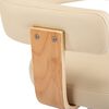 vidaXL バースツール 2点セット クリーム 曲げ木＆合成皮革製