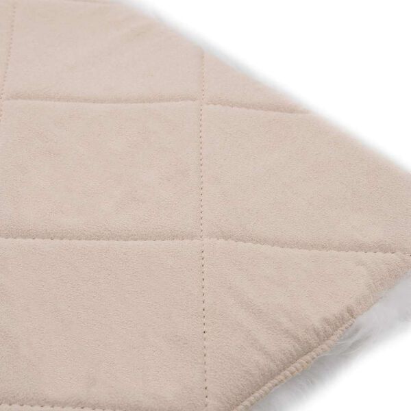 vidaXL チェアパッド 2点 ホワイト 40 x 40 cm シープスキン本革