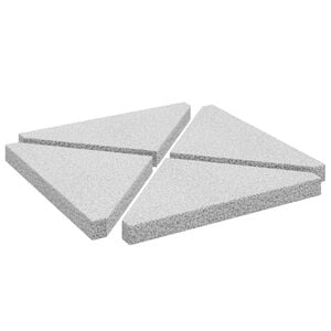vidaXL アンブレラウェイトプレート 4個入り グレーグラナイト 三角形 14kg