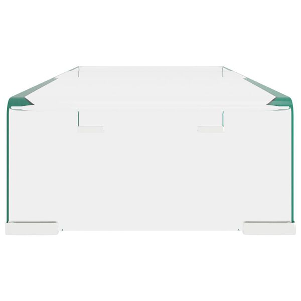 vidaXL TV/モニター台 ガラス製 クリア 60x25x11cm
