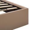 vidaXL 油圧式収納ベッドフレーム カプチーノ 合成皮革製 180x200cm