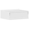 vidaXL 壁面取付型ナイトチェスト ハイグロスホワイト 40x30x15cm パーティクルボード
