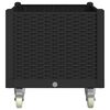 vidaXL ガーデンプランター キャスター付き ブラック 80x50x54 cm PP