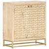 vidaXL サイドボード 60x30x70cm マンゴー無垢材 ゴールド