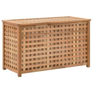 vidaXL ランドリーチェスト 77.5x37.5x46.5cm ウォールナット無垢材