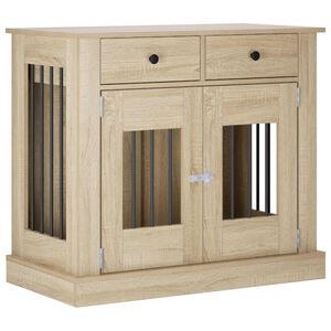 vidaXL ドッグクレート家具 ソノマオーク 90 x 47.5 x 80 cm エンジニアードウッド