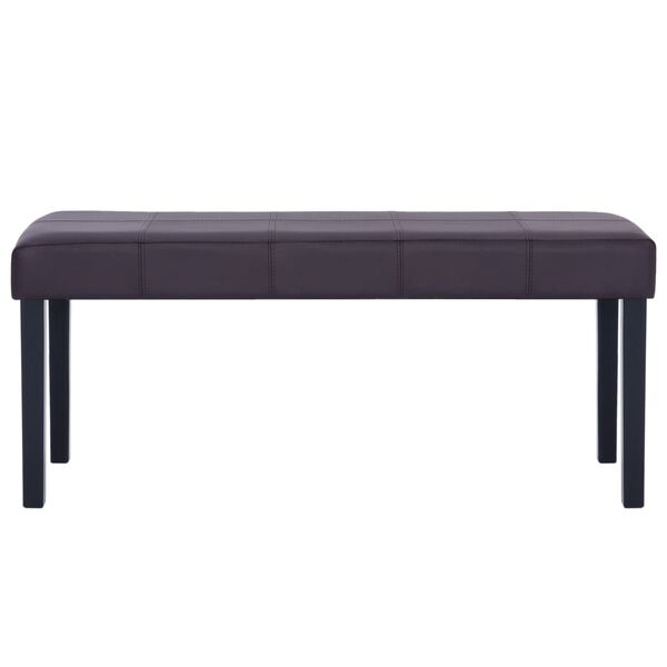 vidaXL ベンチ ブラウン 合成皮革製 106cm