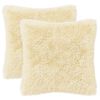 vidaXL クッションカバー 2 pcs HEERLEN クリーム 40 x 40 cm PVフリース