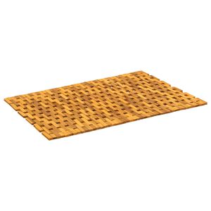 vidaXL バスマット ナチュラル 65 x 100 cm ソリッドアカシアウッド