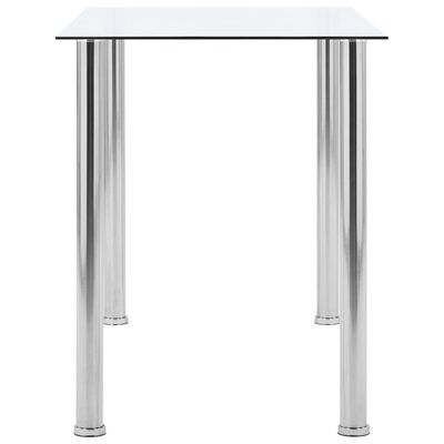 vidaXL ダイニングテーブル 透明 120x60x75cm 強化ガラス製