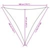 vidaXL サンシェードセイル 160g/m&sup2; ホワイト 3x3x3m 高密度ポリエチレン