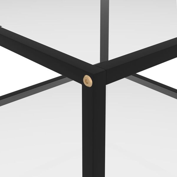 vidaXL コーヒーテーブル 透明 60x60x35cm 強化ガラス製