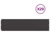 vidaXL 芝生エッジング 20 個 25 x 103 cm スチール ブラック