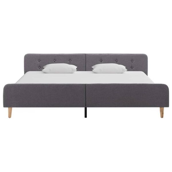 vidaXL ベッドフレーム ライトグレー 布製 180x200cm