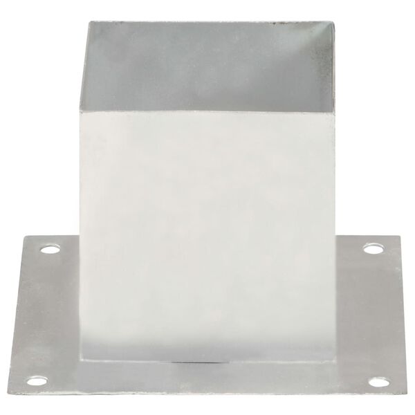 vidaXL 支柱用アンカー 4点 亜鉛メッキ金属 141mm