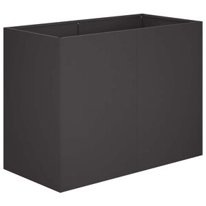 vidaXL ガーデンプランター ブラック 80 x 40 x 60 cm 冷間圧延鋼