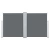 vidaXL パティオ用 引き込み式 ダブルサイドオーニング 170x600cm アントラシート
